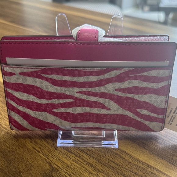 Michael Kors Fuchsia and Cream Zebra Wallet - Picture 3 of 5